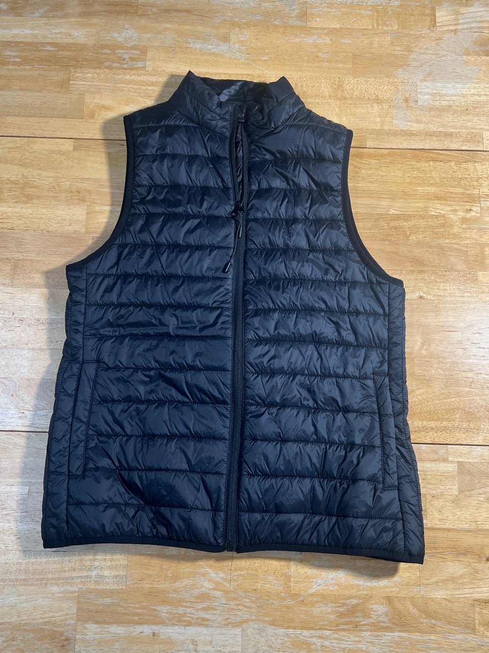 Zelos Packable Puffer Vest Womens 0X Black Lightweight Quilted Full Zip Athletic